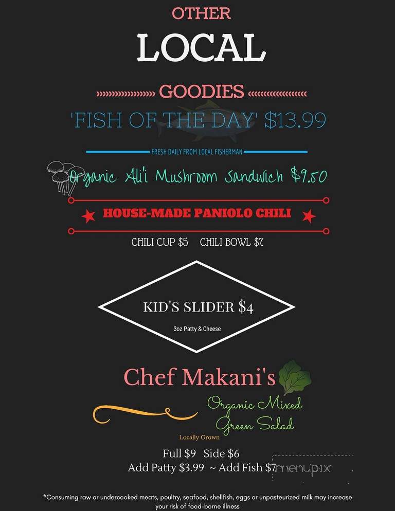 Ultimate Burger - Kailua Kona, HI menu_pic