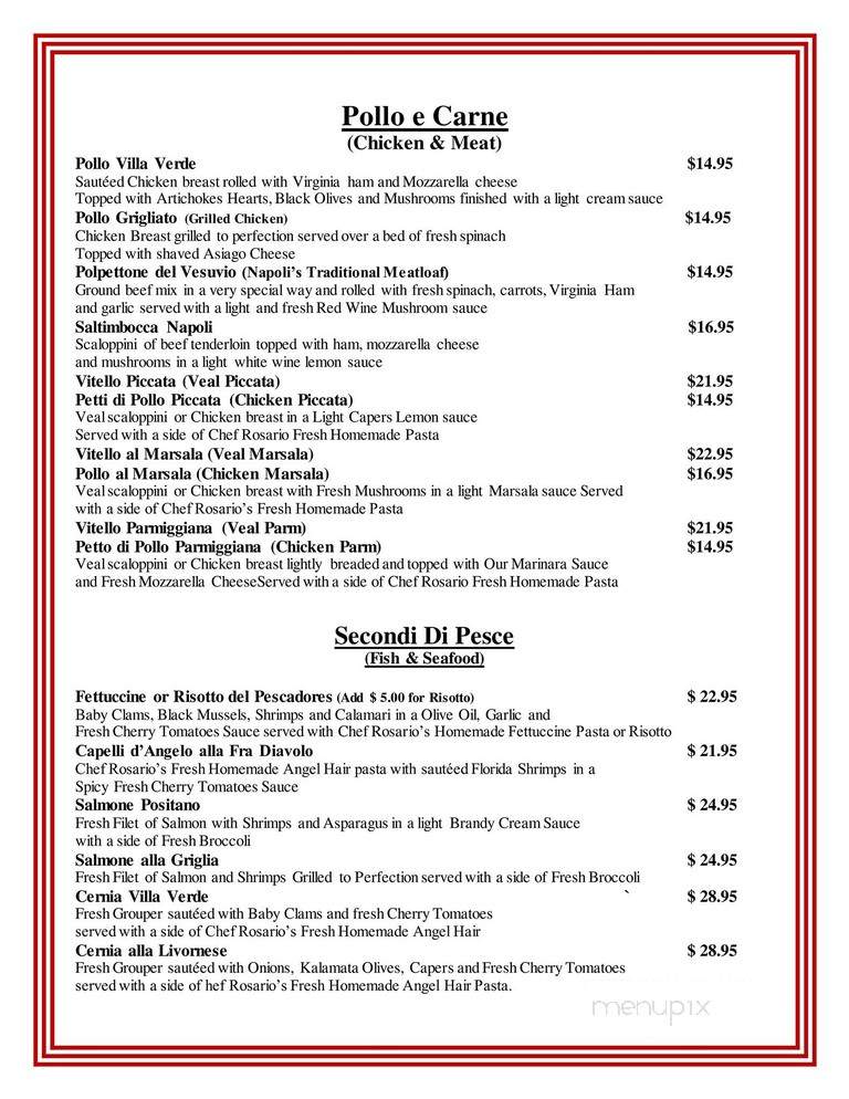Villa VerdeCafe - Spring Hill, FL menu_pic
