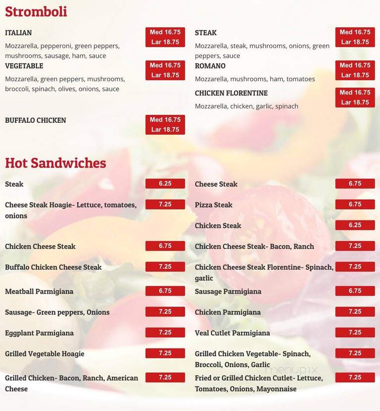 Spatola's Pizza - Doylestown, PA menu_pic
