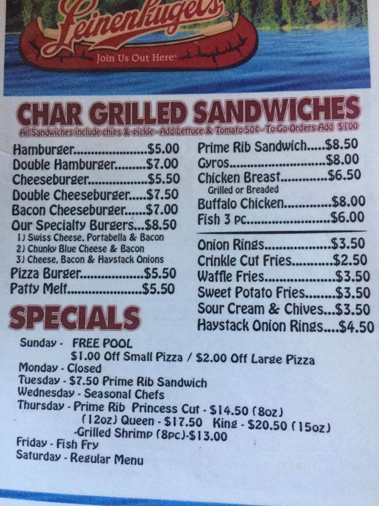 Farmington Inn - Helenville, WI menu_pic