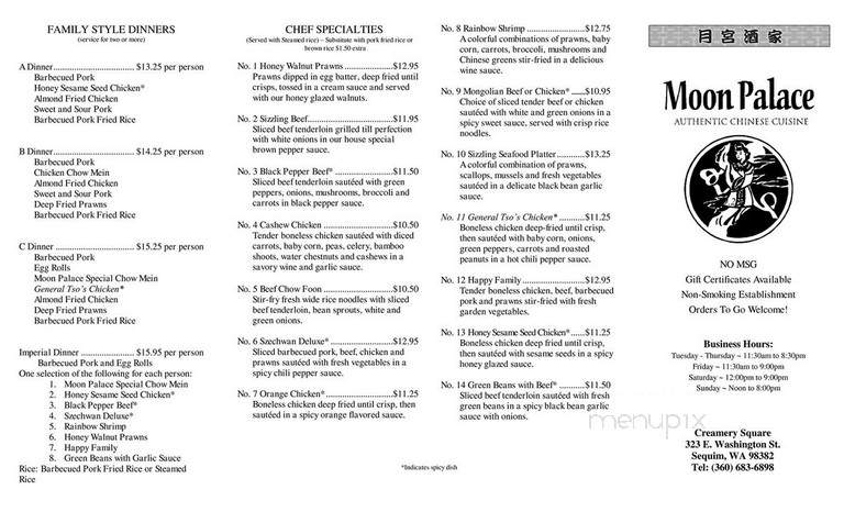 Moon Palace - Sequim, WA menu_pic