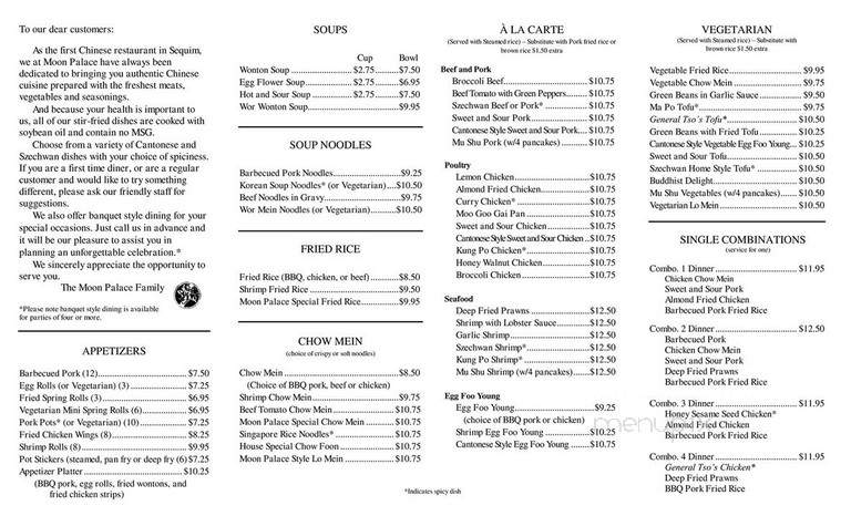 Moon Palace - Sequim, WA menu_pic