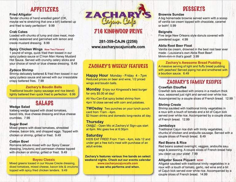 Zachary's Cajun Cafe - Kingwood, TX