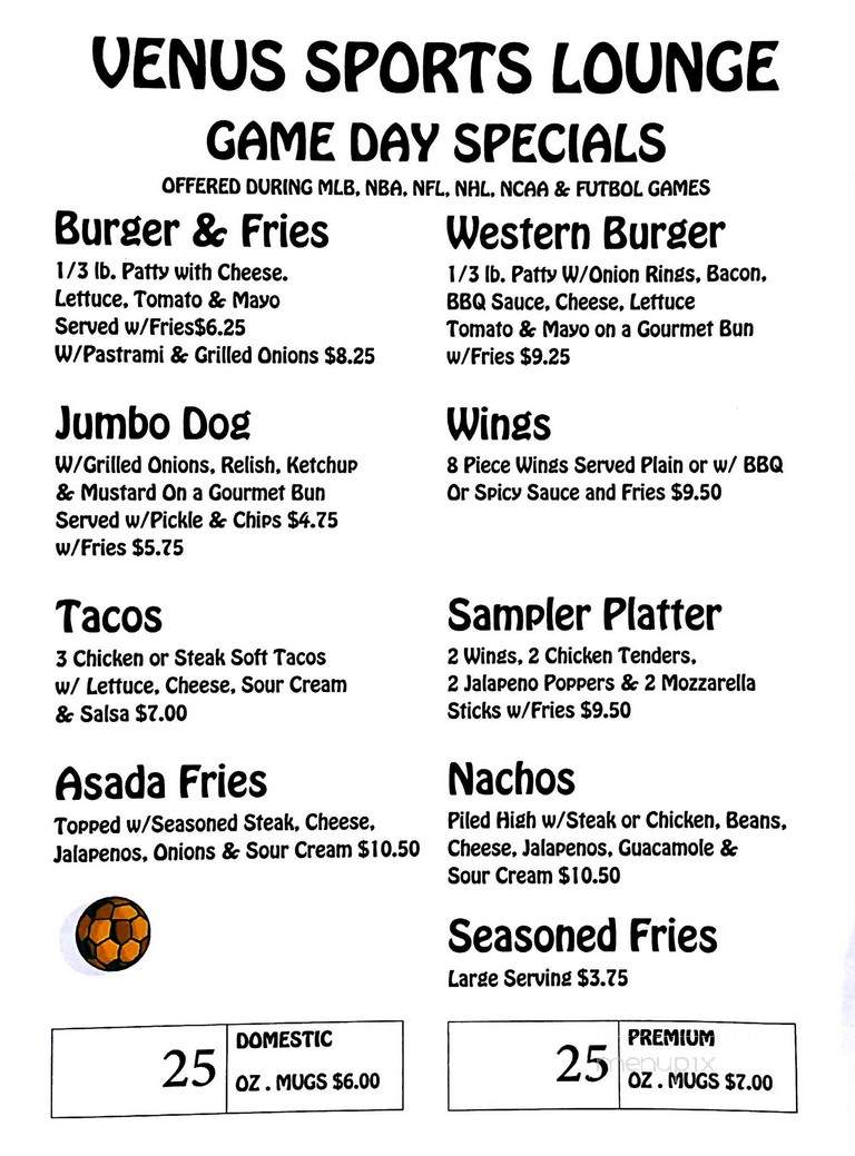 Venus - Stanton, CA menu_pic
