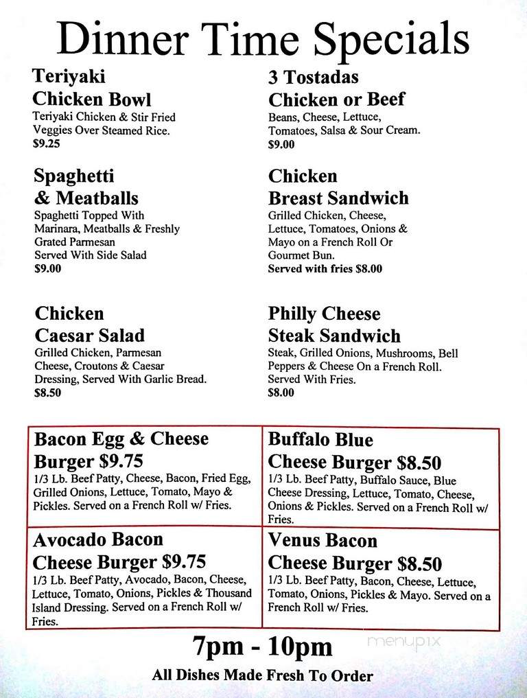 Venus - Stanton, CA menu_pic