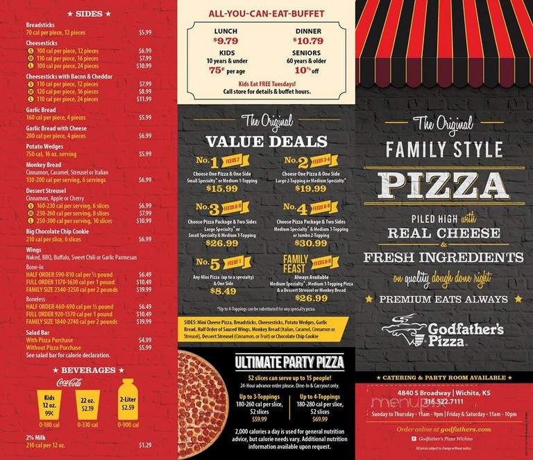 Godfather Pizza - Wichita, KS menu_pic