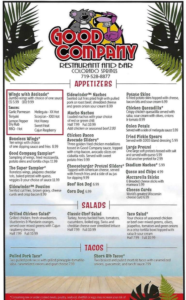 All American Sports Cafe - Colorado Springs, CO menu_pic
