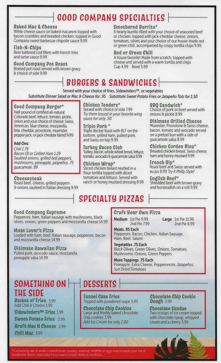 All American Sports Cafe - Colorado Springs, CO menu_pic