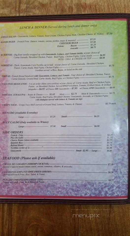 Las Milpas Restaurant - Orange, TX menu_pic