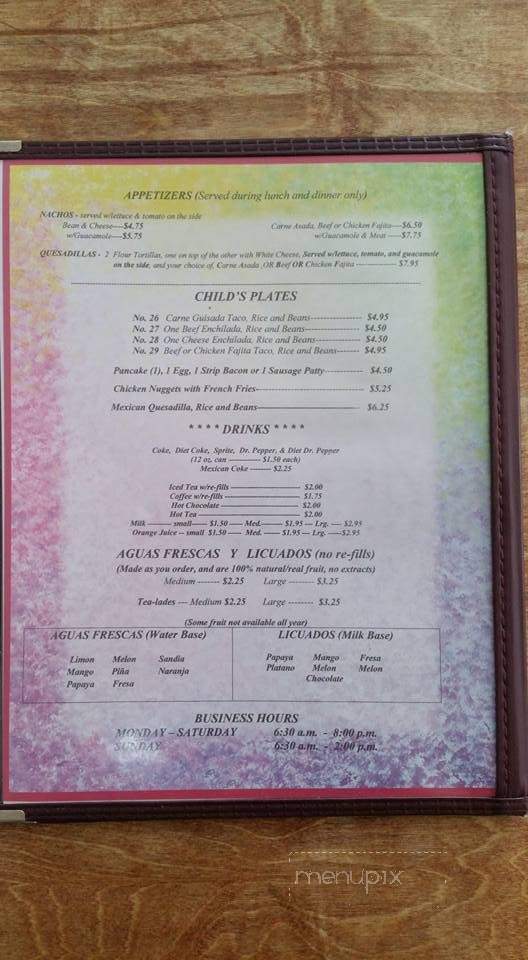 Las Milpas Restaurant - Orange, TX menu_pic