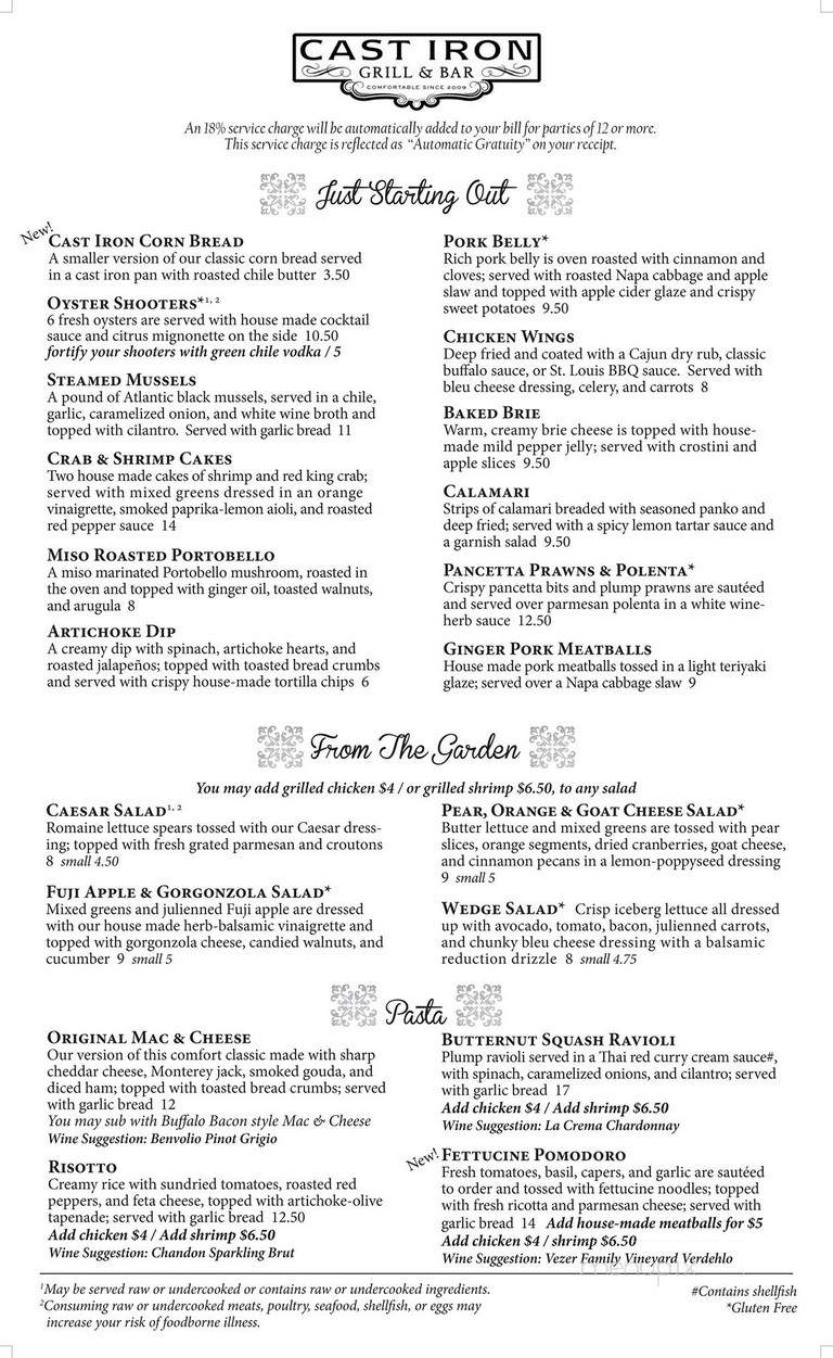 Cast Iron Grill and Bar - Suisun City, CA menu_pic