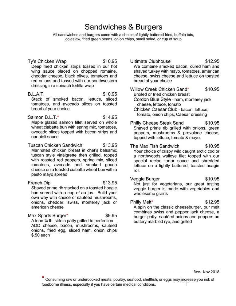 Max Casino & Sports Bar - Great Falls, MT menu_pic