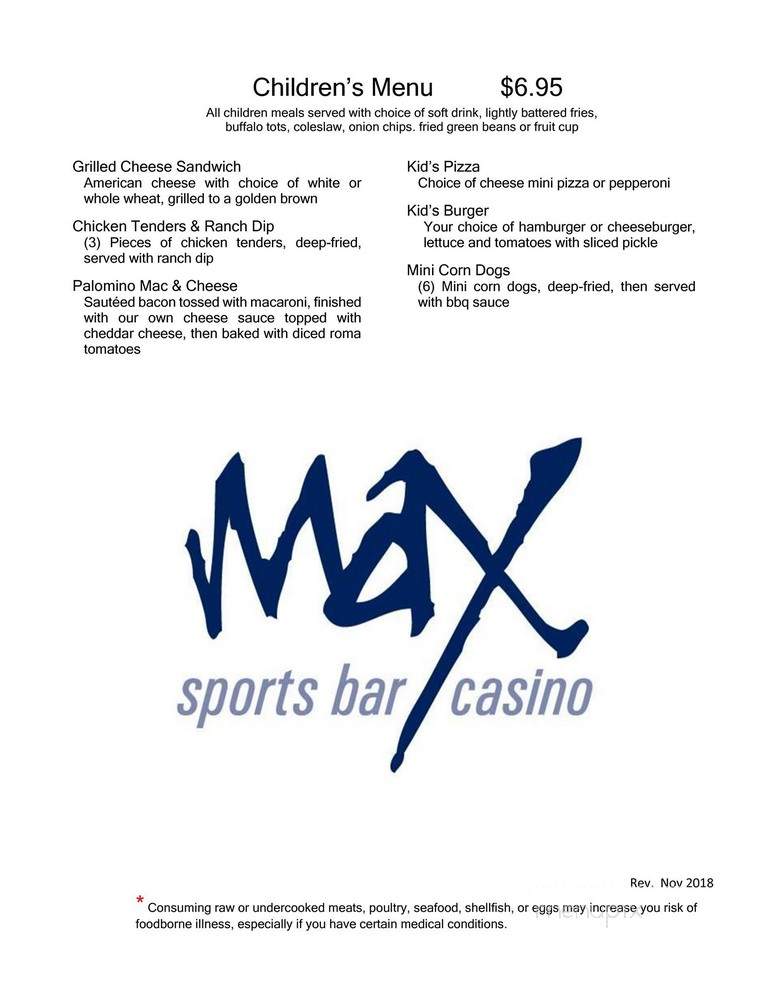 Max Casino & Sports Bar - Great Falls, MT menu_pic