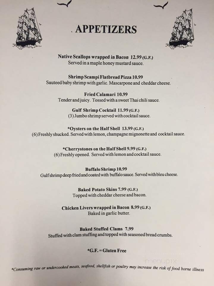 Topside Grill & Pub - Gloucester, MA menu_pic