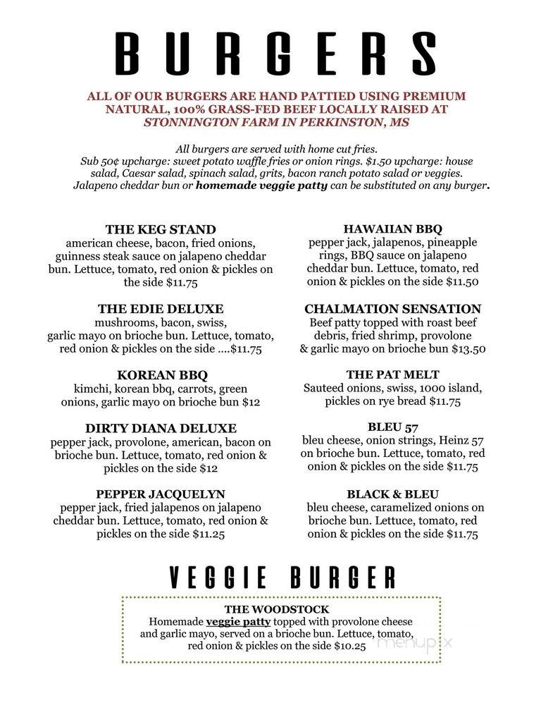 Keg and Barrel - Hattiesburg, MS menu_pic