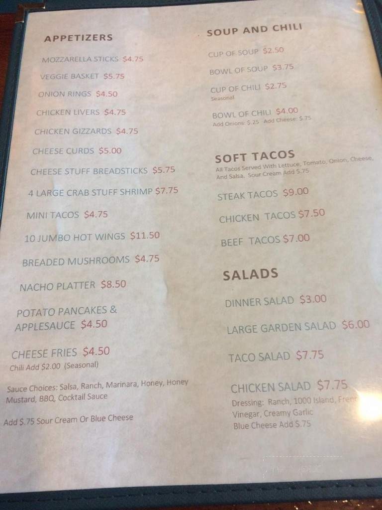 Kelly's Pub - Trevor, WI menu_pic