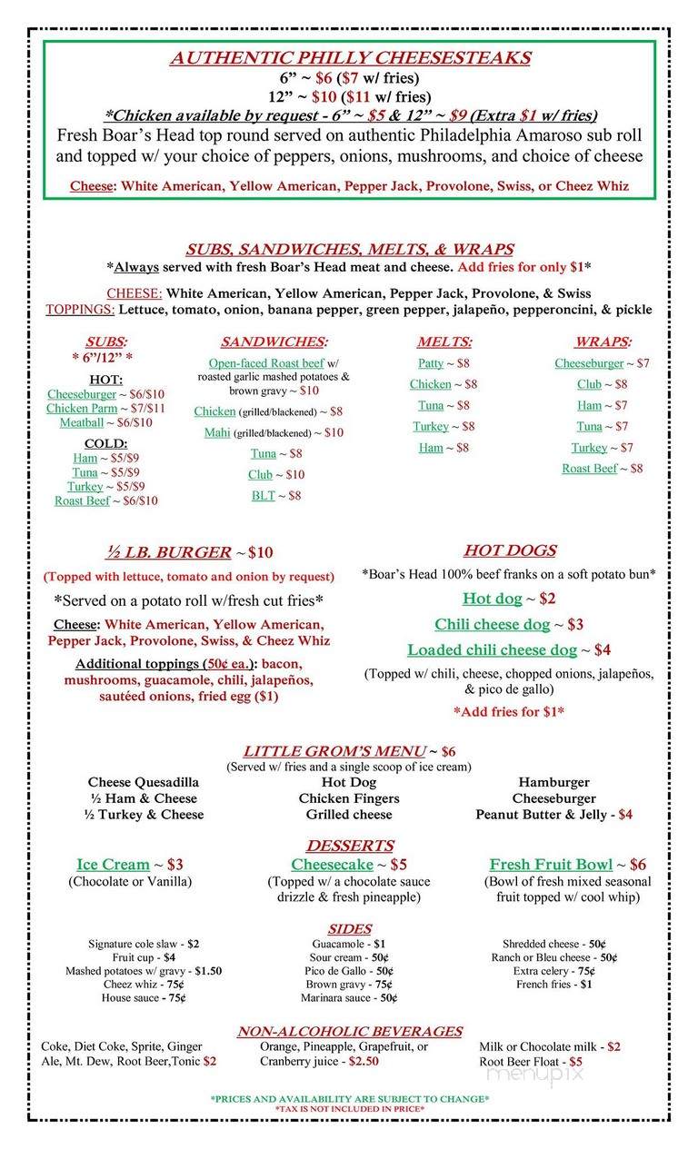 Pineapple Point - Cocoa Beach, FL menu_pic