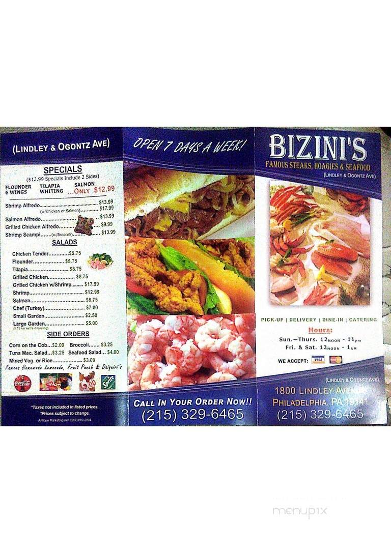 Bizinis - Philadelphia, PA menu_pic