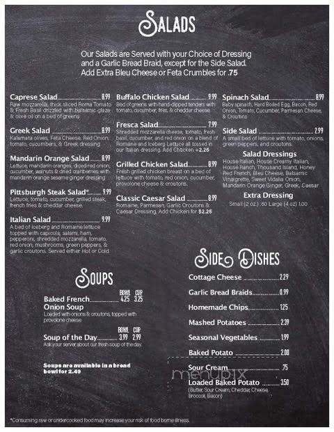 Corner Restaurant - Smethport, PA menu_pic