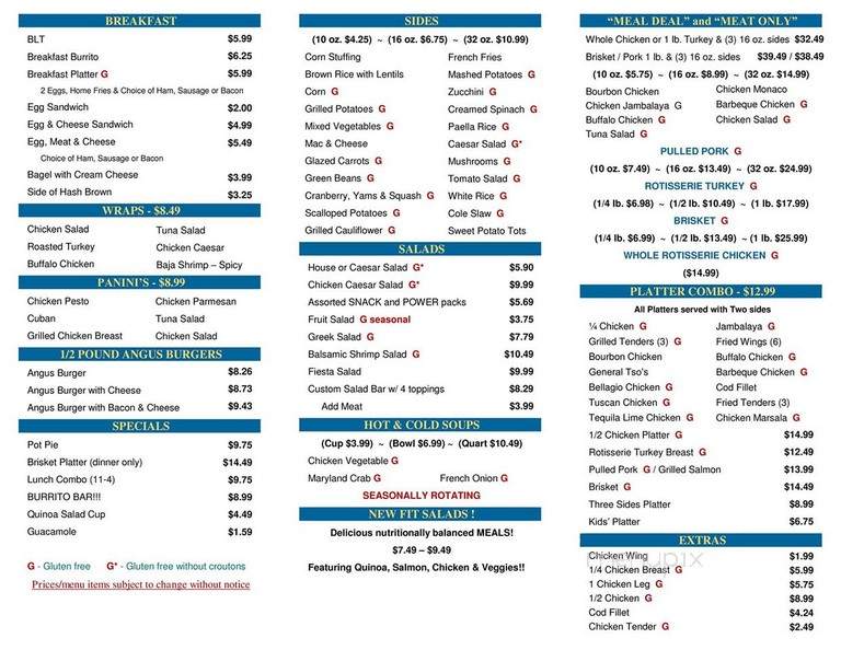 Poulet Cafe - Hunt Valley, MD menu_pic
