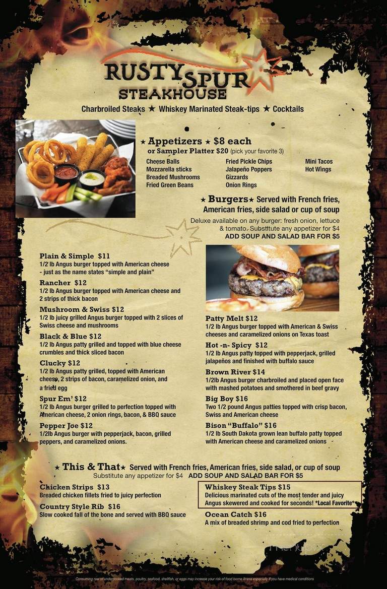 Rusty Spur - Murdo, SD menu_pic