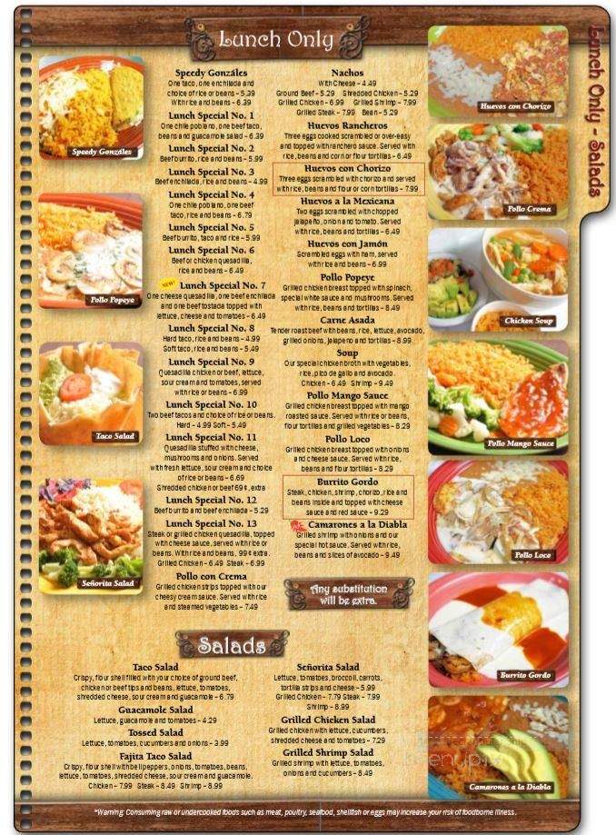 La hacienda - Greensboro, NC menu_pic