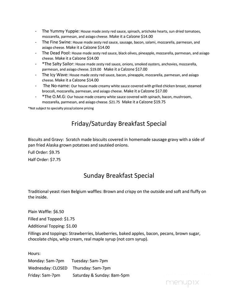 Coffee Clatch - Fairbanks, AK menu_pic
