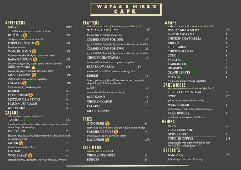 Wafaa N Mike's Cafe - Jacksonville, FL menu_pic