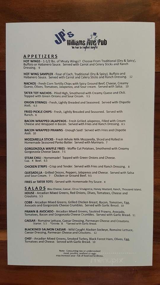 Williams Av Sports & Eatery - Renton, WA menu_pic