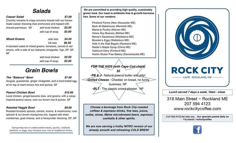 Rock City Books & Coffee - Rockland, ME menu_pic