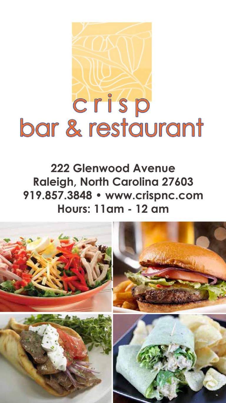 Crisp Salads - Raleigh, NC menu_pic