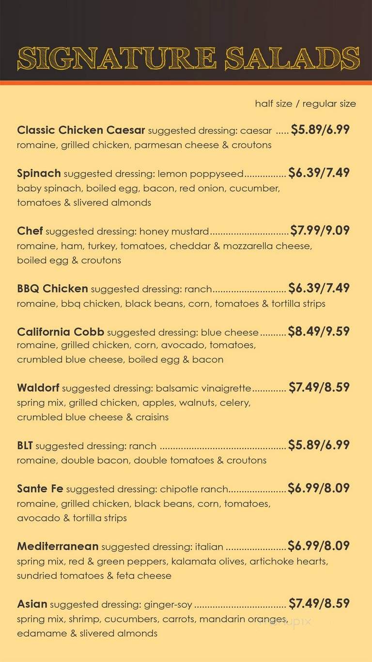 Crisp Salads - Raleigh, NC menu_pic