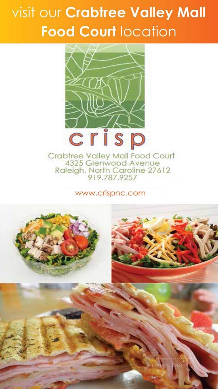 Crisp Salads - Raleigh, NC menu_pic