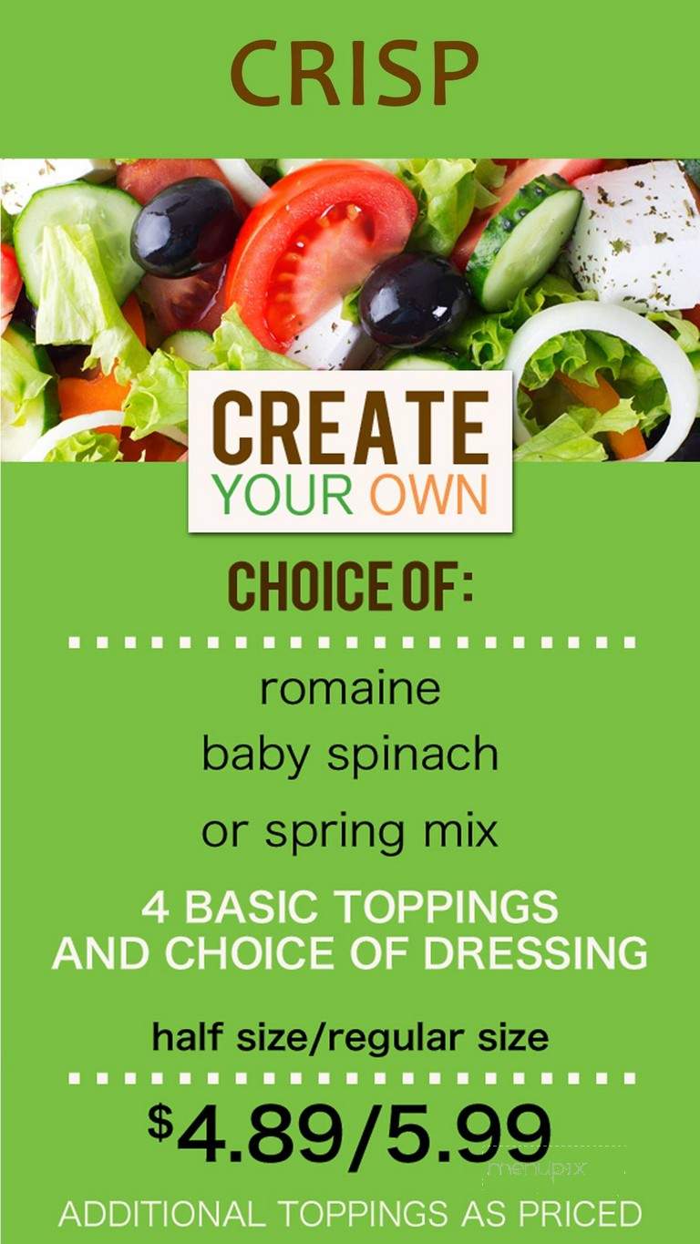 Crisp Salads - Raleigh, NC menu_pic