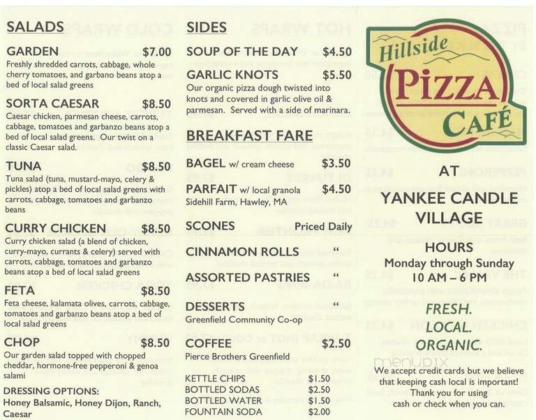 Yankee Candle Co Incorporated - South Deerfield, MA menu_pic