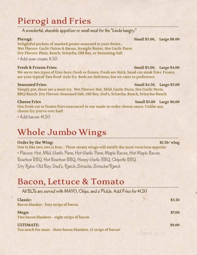 Riverside Saloon - Lock Haven, PA menu_pic