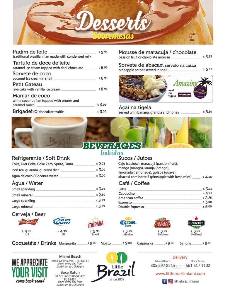 Little Brazil - Miami Beach, FL menu_pic
