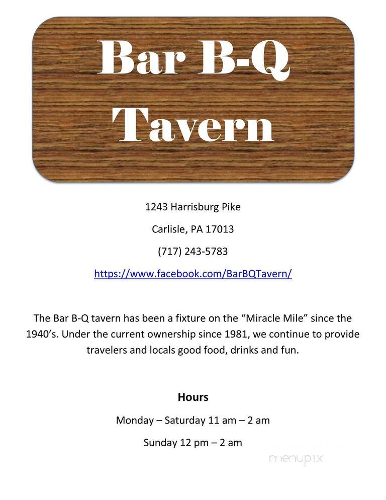 Bar B Que Tavern - Carlisle, PA