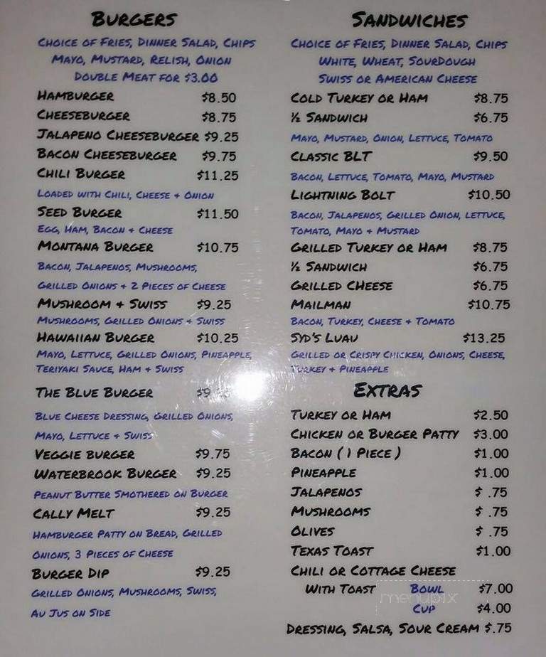 Seed House Saloon - Touchet, WA menu_pic
