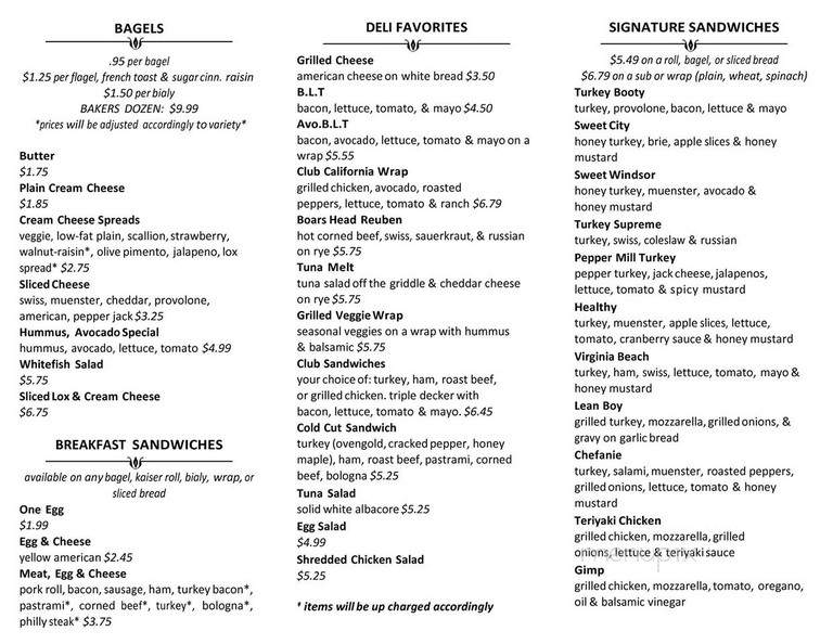 Bagel Nosh & Deli - Princeton Junction, NJ menu_pic