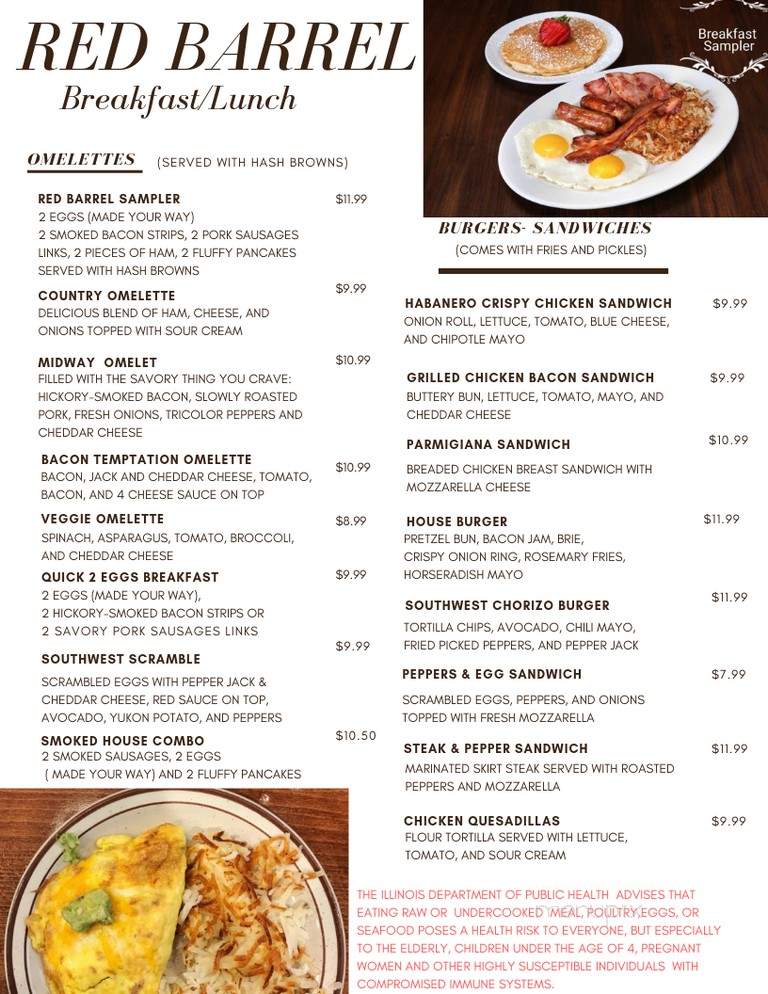 Red Line Tap - Chicago, IL menu_pic
