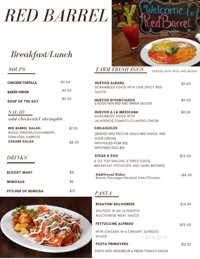Red Line Tap - Chicago, IL menu_pic