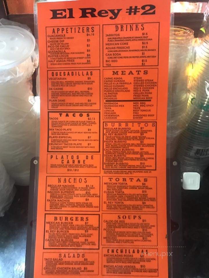 El Rey #2 - Norfolk, VA menu_pic