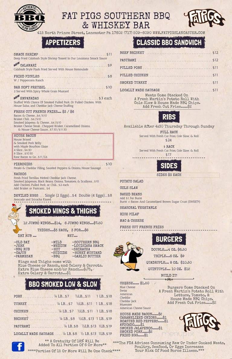 The Brickyard Restaurant & Sports Pub - Lancaster, PA menu_pic