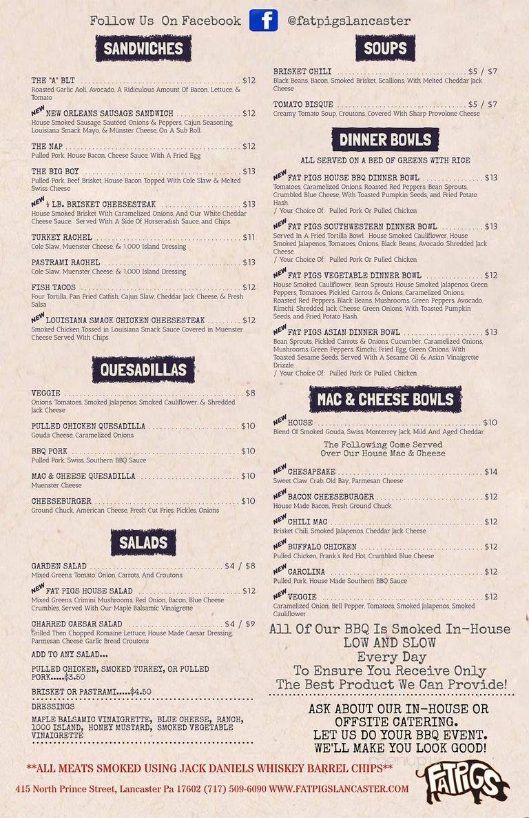 The Brickyard Restaurant & Sports Pub - Lancaster, PA menu_pic