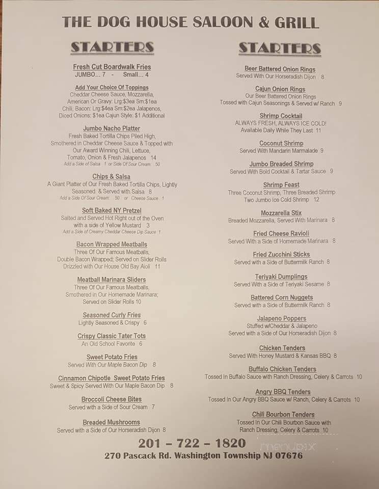 Dog House Saloon - Muskegon, MI menu_pic