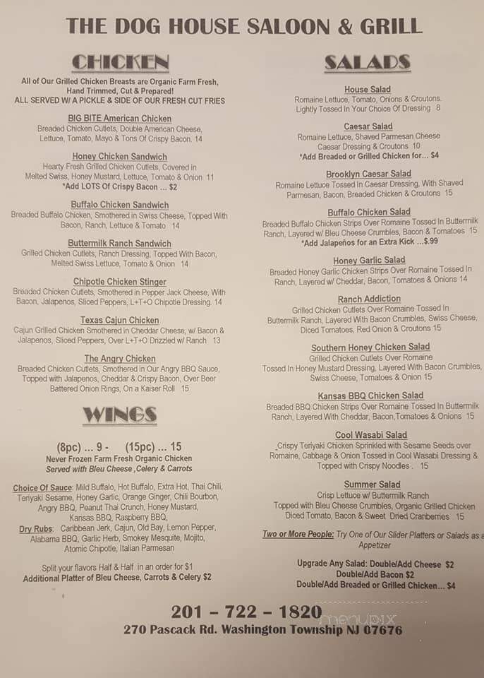 Dog House Saloon - Muskegon, MI menu_pic