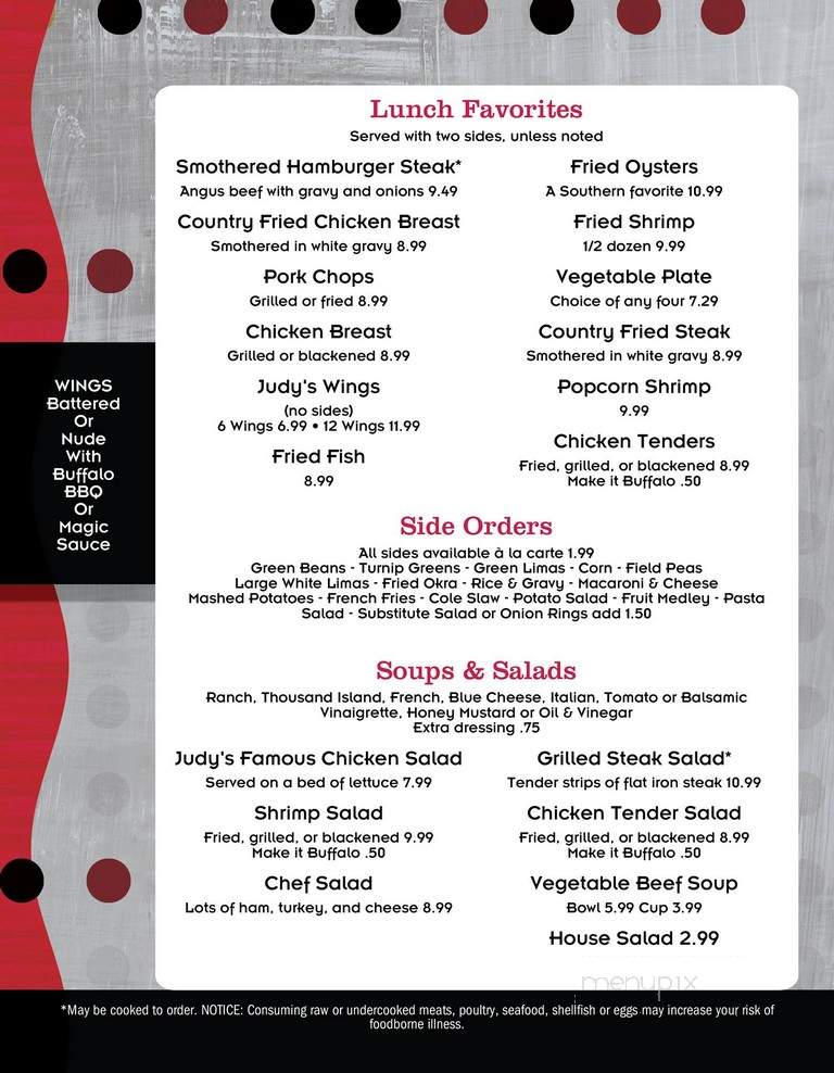 Judymenu's Place - Mobile, AL menu_pic
