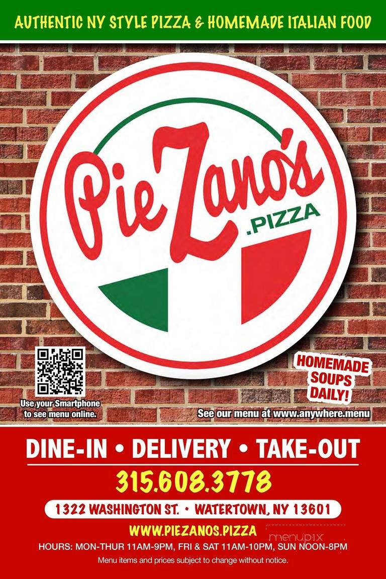 Piezanos - Yonkers, NY menu_pic