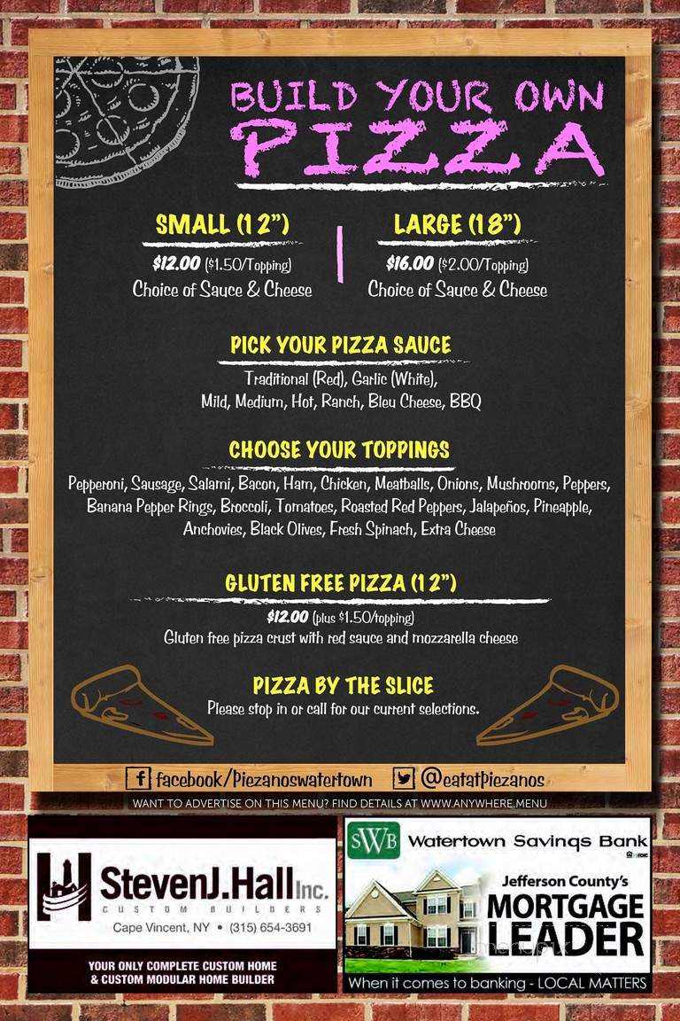 Piezanos - Yonkers, NY menu_pic